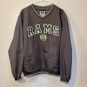 CSU Rams Pullover Men’s M Grey Colorado State University Stadium Anorak Jacket